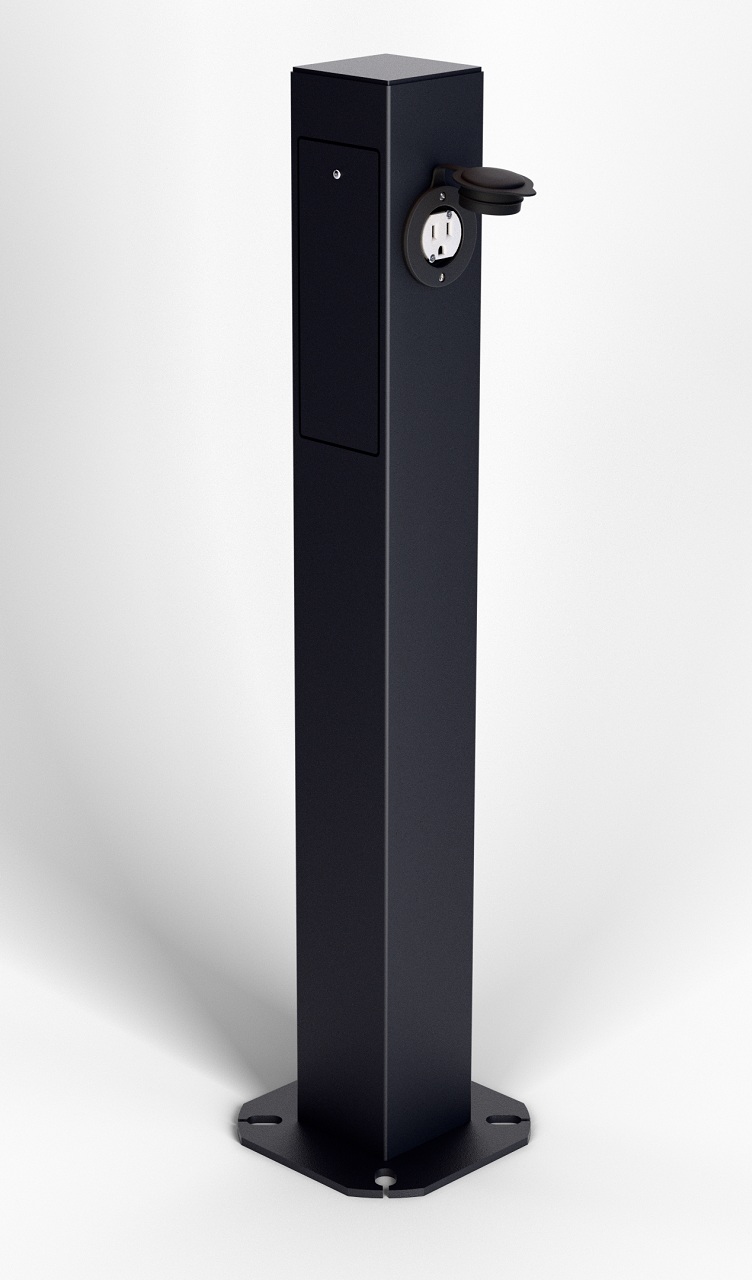 Parking pedestal 30 inches Square, one side